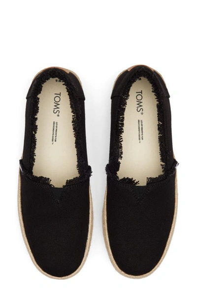 Toms Valencia Platform Espadrille In Black