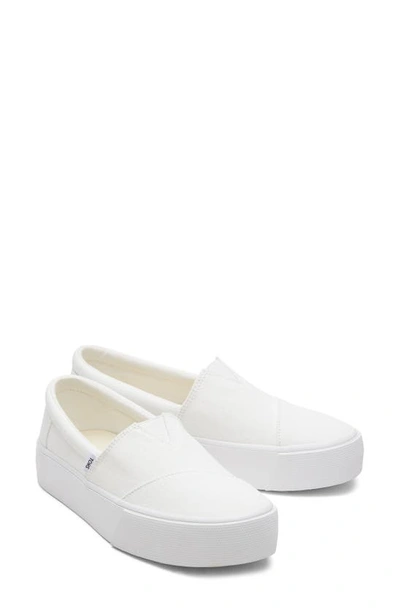 Toms Alpargata Fenix Platform Sneaker In White