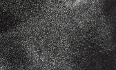 Shop Bottega Veneta Crop Leather Moto Jacket In Black