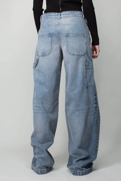 Shop Courrèges Dirty Blue Denim Baggy Pants