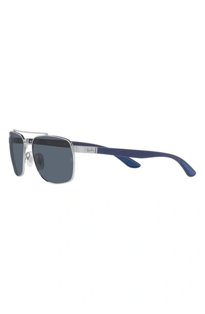 Ray Ban Ray-ban 59mm Aviator Sunglasses In Silver
