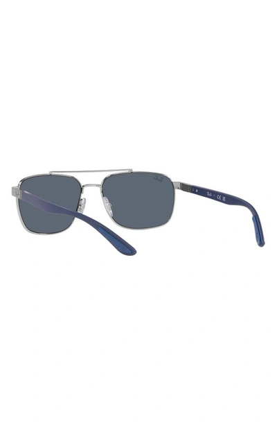 Ray Ban Ray-ban 59mm Aviator Sunglasses In Silver