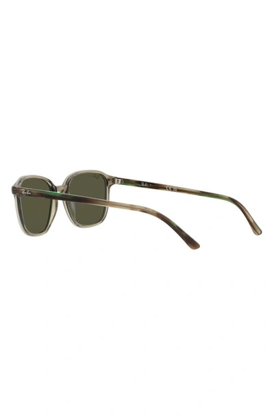 Shop Ray Ban Leonard 51mm Mirrored Square Sunglasses In Transparent Green