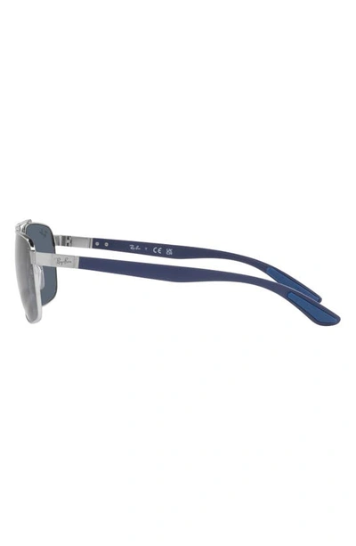 Ray Ban Ray-ban 59mm Aviator Sunglasses In Silver