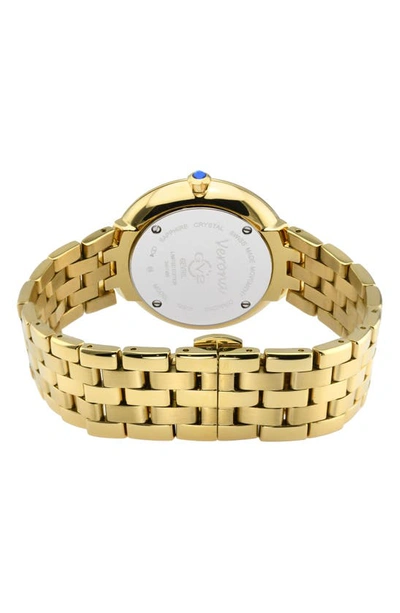 Shop Gv2 Verona Diamond Bracelet Watch, 37mm In Gold