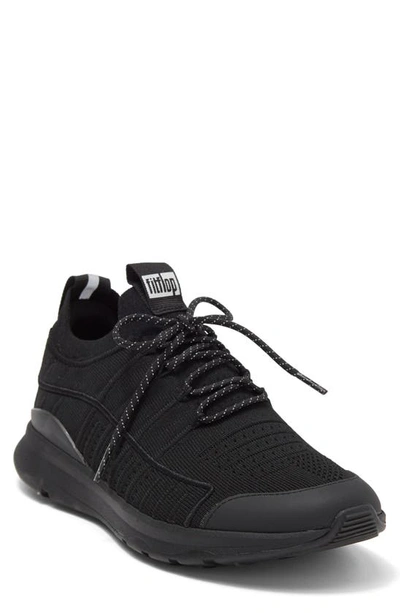 Shop Fitflop Vitamin Ff Knit Sneaker In All Black