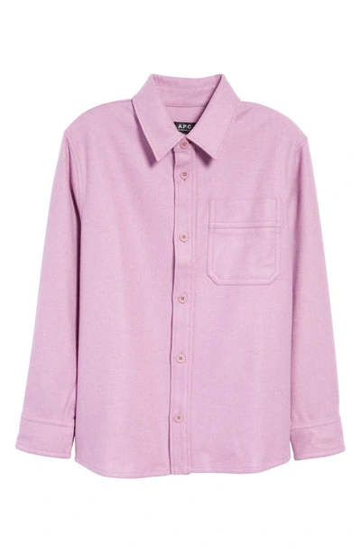 Shop Apc Surchemise Basile Button-up Shirt In Pink