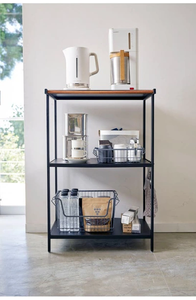 Shop Yamazaki Tower 3-tier Storage Rack In Black