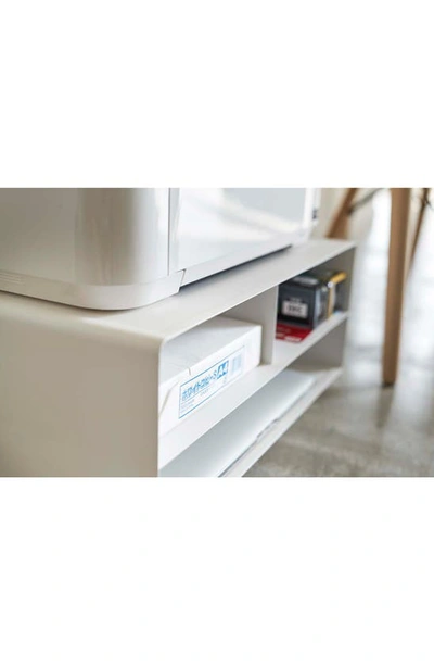 Yamazaki Tower Desktop Printer Stand In White
