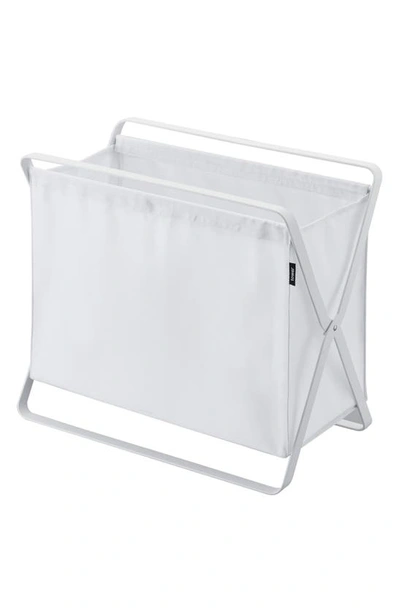 Shop Yamazaki Tower Collapsible Storage Hamper In White