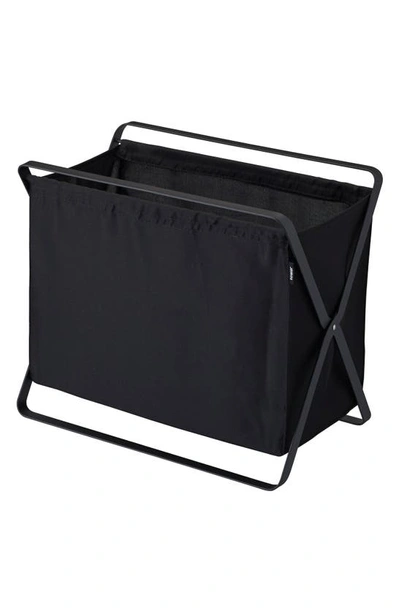 Shop Yamazaki Tower Collapsible Storage Hamper In Black