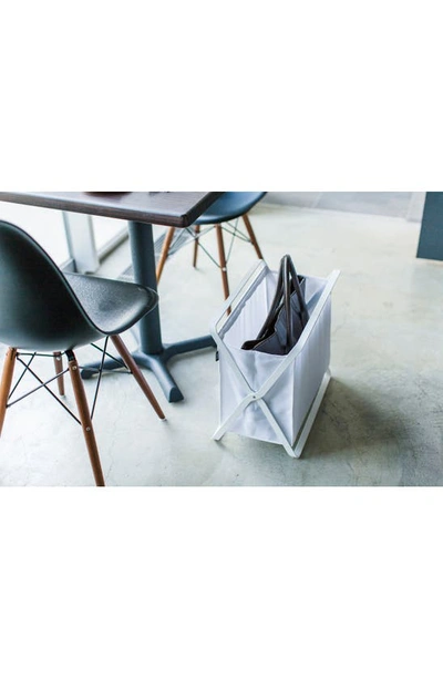 Yamazaki Tower Collapsible Storage Hamper In White