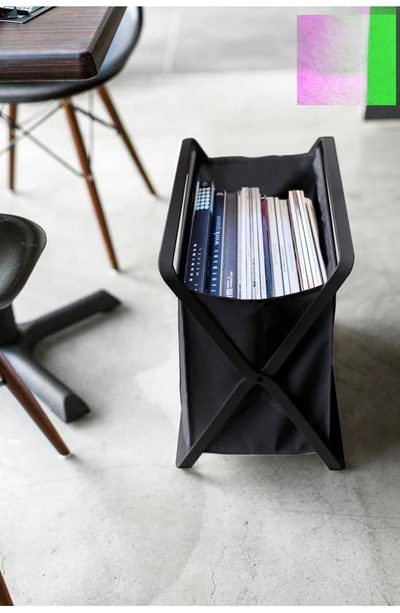 Yamazaki Tower Collapsible Storage Hamper In Black