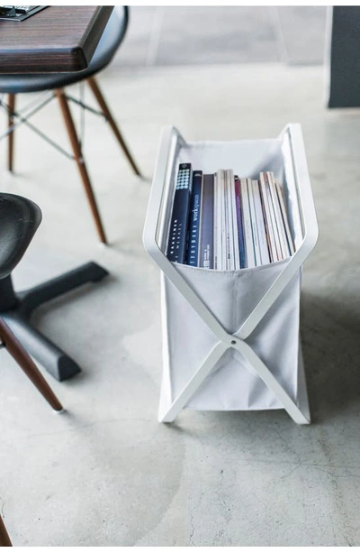 Yamazaki Tower Collapsible Storage Hamper In White