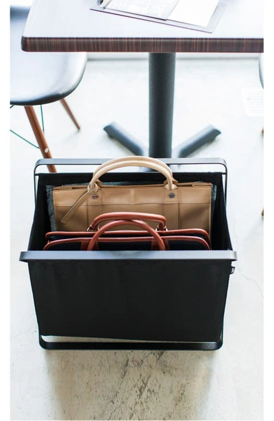 Yamazaki Tower Collapsible Storage Hamper In Black