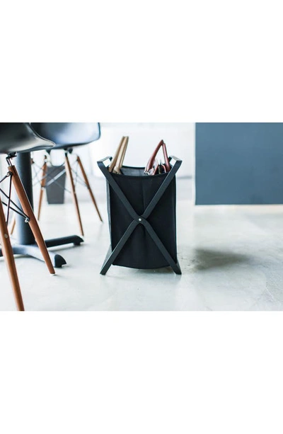 Yamazaki Tower Collapsible Storage Hamper In Black