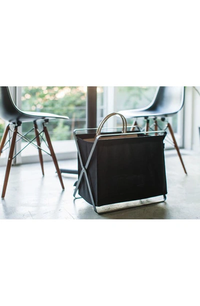 Yamazaki Tower Collapsible Storage Hamper In Black