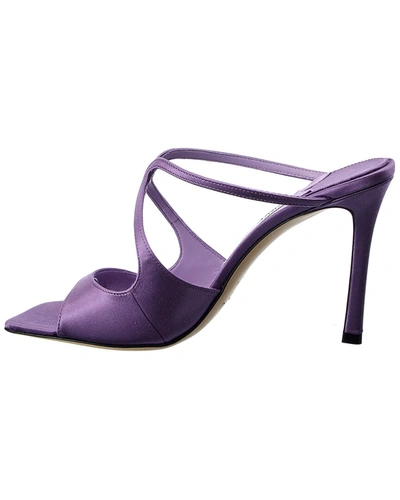 Shop Jimmy Choo Anise 95 Satin Sandal In Purple