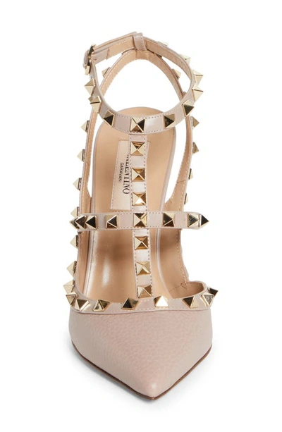 Shop Valentino Rockstud Ankle Strap Pump In P45 Rockstud Poudre