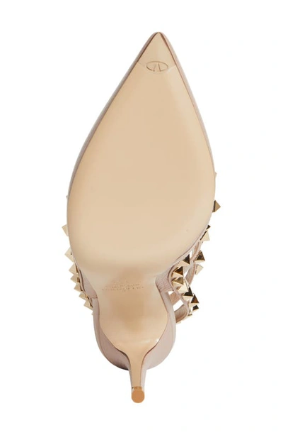 Valentino Garavani Rockstud Ankle Strap Pump In P45 Rockstud Poudre