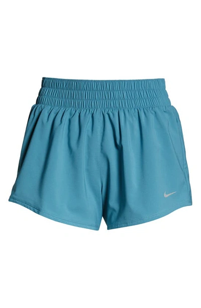 Shop Nike Dri-fit One Shorts In Noise Aqua/ Reflective Silv