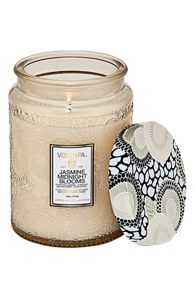 Voluspa Japonica Jasmine Midnight Blooms Large Candle In Jasmine Midnight Blooms