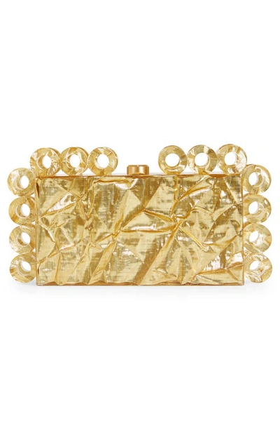 Cult Gaia Harlow Acrylic Clutch In Gold