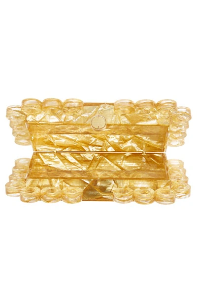 Cult Gaia Harlow Acrylic Clutch In Gold