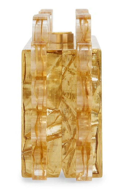 Cult Gaia Harlow Acrylic Clutch In Gold