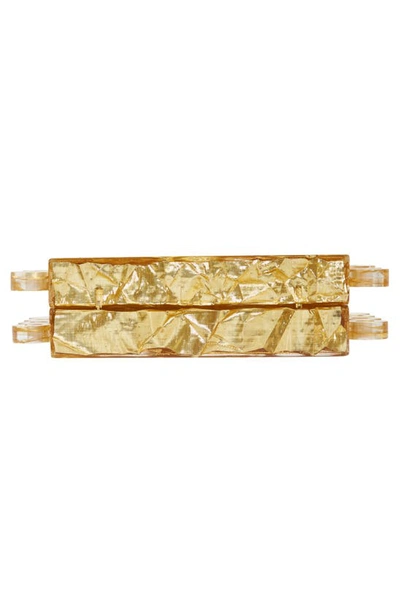 Cult Gaia Harlow Acrylic Clutch In Gold