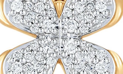 Shop Sara Weinstock Lierre Diamond Petal Drop Earrings In White Gold