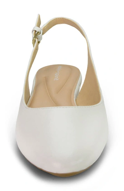 Shop Easy Spirit Cassius Slingback Flat In Ivory 150