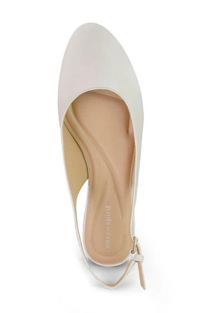 Shop Easy Spirit Cassius Slingback Flat In Ivory 150