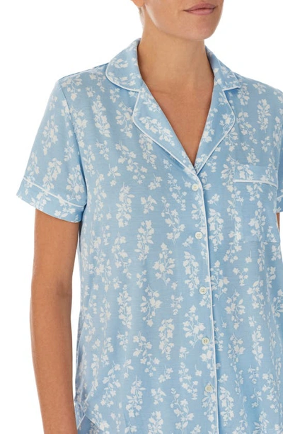 Shop Kate Spade Print Short Pajamas In Blu/ Flor