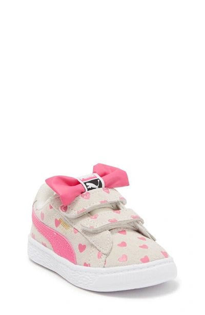 Puma Kids' Suede Classic Re Bow Sneaker In Pristine-glowing Pink | ModeSens