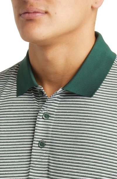 Cutter & Buck Forge Drytec Stripe Performance Polo In Hunter