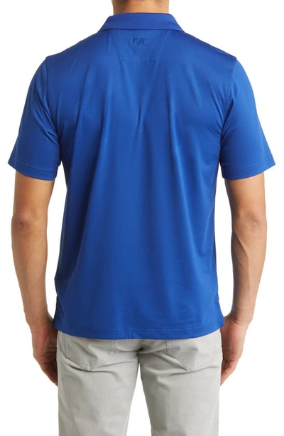 Shop Cutter & Buck Forge Drytec Solid Performance Polo In Tour Blue