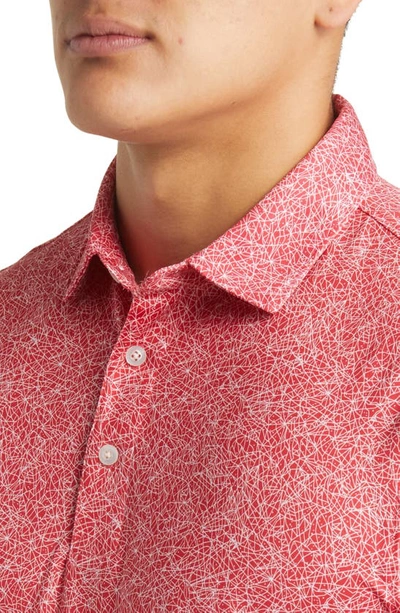 Shop Cutter & Buck Pike Constellation Print Performance Polo In Red
