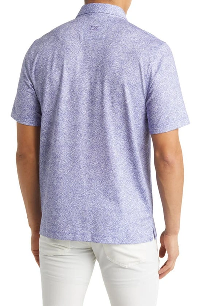 Cutter & Buck Pike Constellation Print Performance Polo In Hyacinth