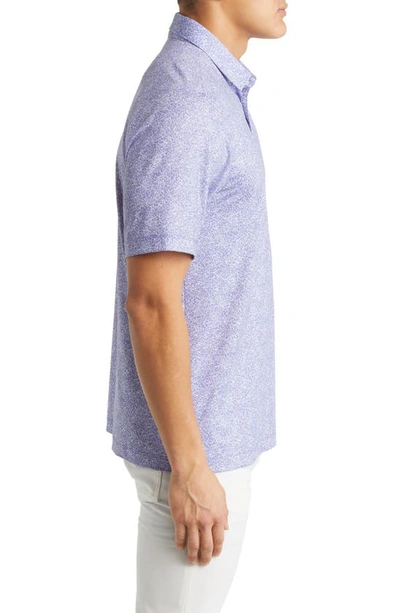 Cutter & Buck Pike Constellation Print Performance Polo In Hyacinth