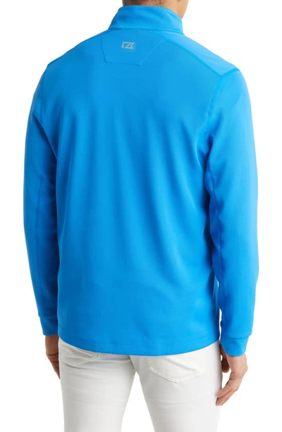 Cutter & Buck Traverse Regular Fit Quarter Zip Pullover In Digital