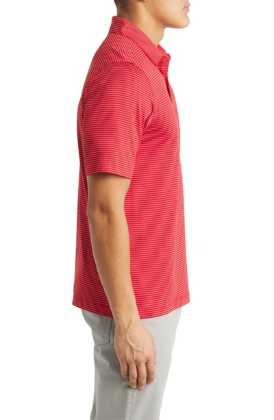Cutter & Buck Geo Pattern Performance Recycled Polyester Blend Polo In Red