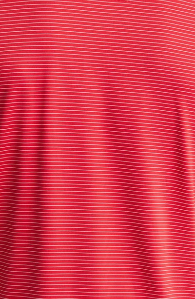 Cutter & Buck Geo Pattern Performance Recycled Polyester Blend Polo In Red
