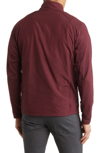 Cutter & Buck Adapt Hybrid Full Zip In Bordeaux