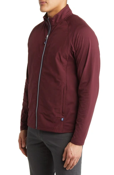 Shop Cutter & Buck Adapt Hybrid Full Zip In Bordeaux