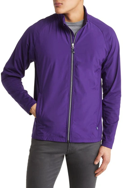 Cutter & Buck Adapt Hybrid Full Zip In College Purple