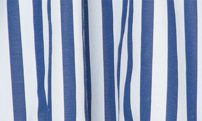 Shop Habitual Kids' Stripe Puff Sleeve Shift Dress In Blue