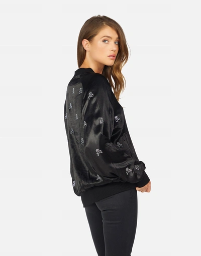 Lauren Moshi Ayla Mini Crystal Cross Bone Skulls In Black