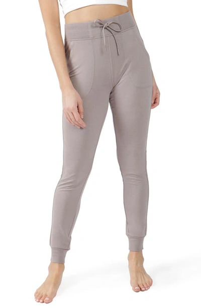 Yogalicious Terry Basic Slim Fit Joggers In Satellite