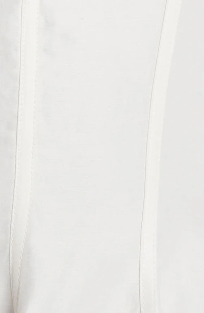 Shop Bottega Veneta V-neck Long Sleeve Fit & Flare Midi Dress In Chalk